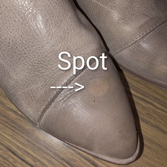 FREE PEOPLE ROYALE Sz 7.5 Brown Leather Bohemian Distressed Cut Out Ankle Boots - Picture 5 of 11